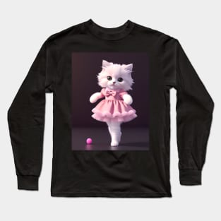 Dancing cat - Modern digital art Long Sleeve T-Shirt